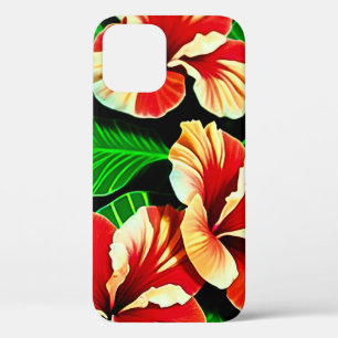 Farbige tropische Blätter und Hibiskusblüten   Case-Mate iPhone Hülle