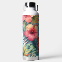 FARBIGE TROPISCHE HIBISKUS UND ANANAS TRINKFLASCHE