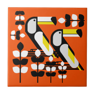 Farbige tropische Tukan-Kunstwerke Fliese