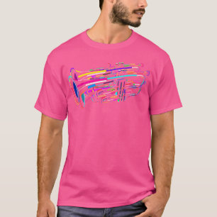 Farbige Trumpets Pop Art Trumpet Player T-Shirt