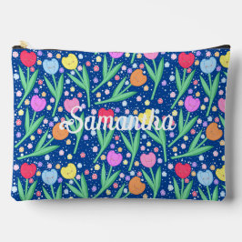 Farbige Tulip-Blume Zubehörtasche