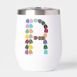 Farbige Tulip Buchstaben "R"