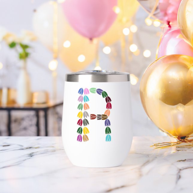 Farbige Tulip Buchstaben "R" (Junggesellenabschied (gedreht))