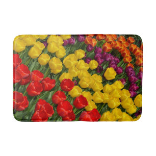 Farbige Tulpen Badematte