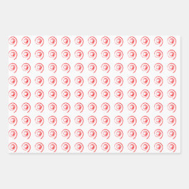 Farbige Twirbel Geschenkpapier Set