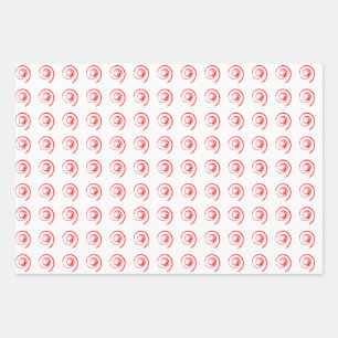 Farbige Twirbel Geschenkpapier Set