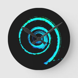 Farbige Twirbel Runde Wanduhr