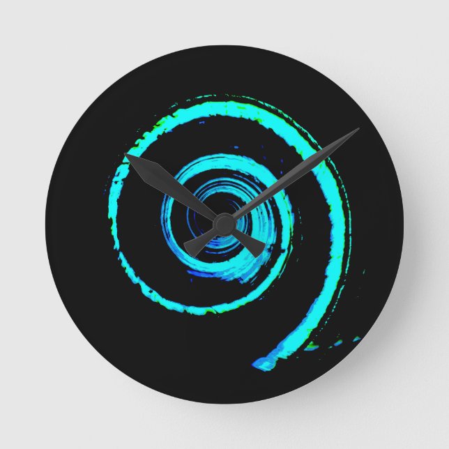 Farbige Twirbel Runde Wanduhr (Vorderseite)