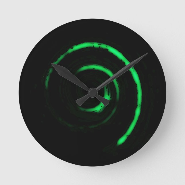 Farbige Twirbel Runde Wanduhr (Vorderseite)