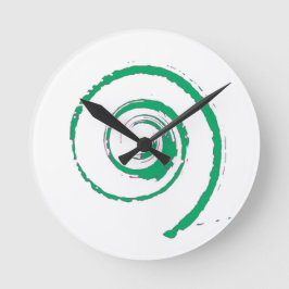 Farbige Twirbel Runde Wanduhr