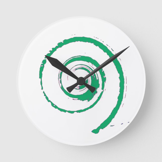 Farbige Twirbel Runde Wanduhr (Vorderseite)