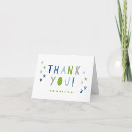 Farbige Typ Kids Dankeskarte