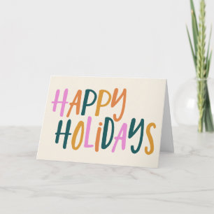 Farbige Typografie - Custom Holiday Inside Message Karte