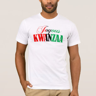 Farbige Typografie Joyous Kwanzaa T-Shirt