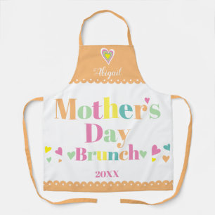 Farbige Typografie Peach Mütter Day Brunch Schürze