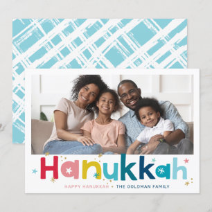 FARBIGE TYPOGRAPHIE Moderne Landschaft Foto hell Feiertagskarte