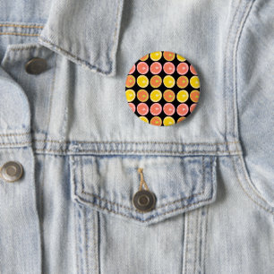 Farbige und helle Grapefruit-Scheiben Button