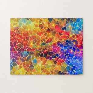 Farbige und leuchtende Mosaik Puzzle