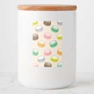 Farbige und schöne Macarons Lebensmitteletikett