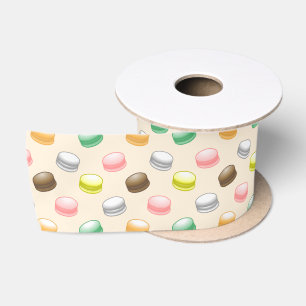 Farbige und schöne Macarons Satinband