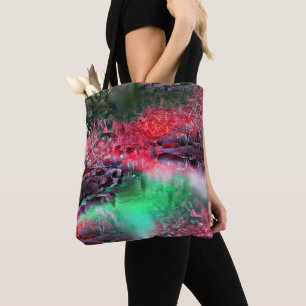 Farbige und strukturierte Landschaft in rot und gr