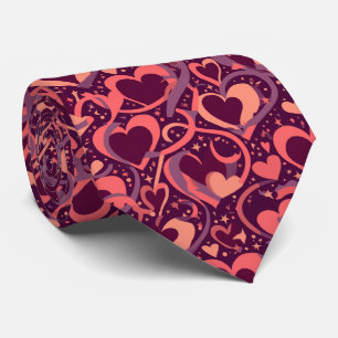 Farbige Valentinstage-Herzen Nahtloses Muster Bold Krawatte