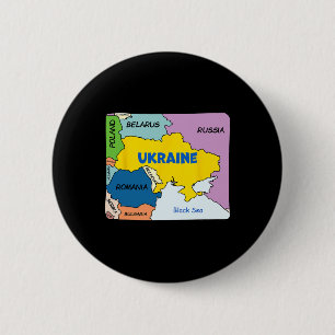 Farbige vereinfachte Ukraine-Karte Button