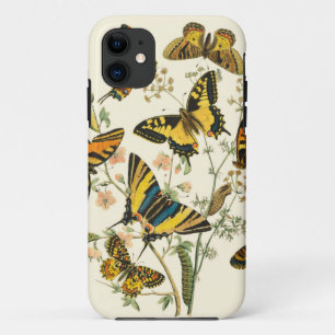 Farbige Versammlung von Schmetterlingen und Raupen Case-Mate iPhone Hülle