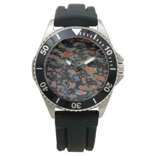 Farbige versteinertes Dinosaurierskelett Armbanduhr