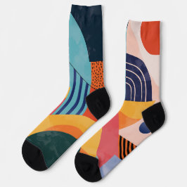 Farbige vertikale abstrakte Linienmuster Socken