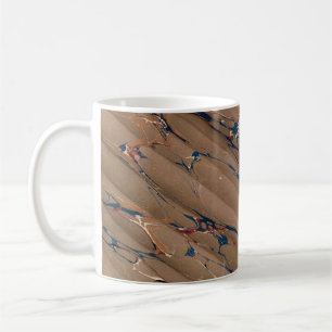 Farbige viktorianische Marmorpapier-Einband Kaffeetasse