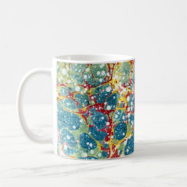 Farbige Viktorianische Papierabdeckung Kaffeetasse (Links)