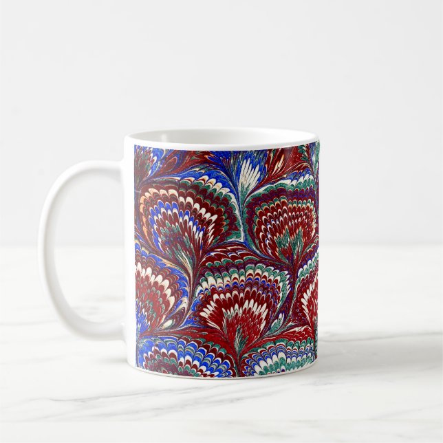 Farbige Viktorianische Papierabdeckung Kaffeetasse (Links)