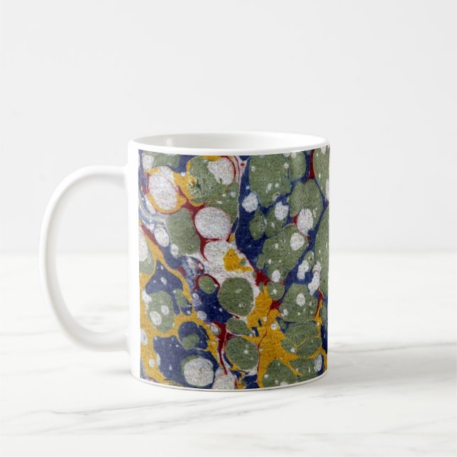 Farbige Viktorianische Papierabdeckung Kaffeetasse (Links)
