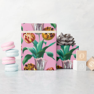 Farbige Vintage Aquarellfarben Muster für Blume Geschenkpapier