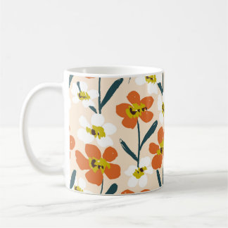 Farbige, Vintage Blumenmuster. Kaffeetasse