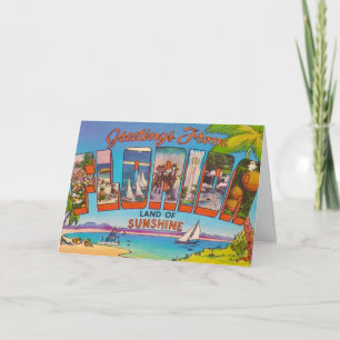 Farbige Vintage Florida Grußkarte Karte