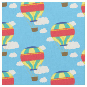 Farbige Vintage-Heißluftballons Stoff