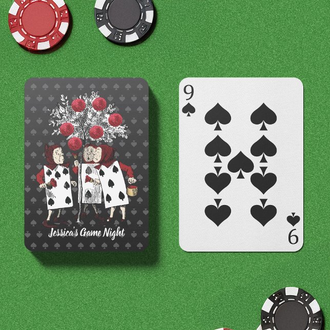 Farbige Vintage IllustrationsAlice Cards Spielkarten (Featuring the loyal card wearing henchmen for the Queen Of Hearts in tribute to Alice in Wonderland )