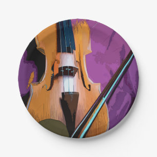 Farbige Vintage Papiertüte - Viola Pappteller