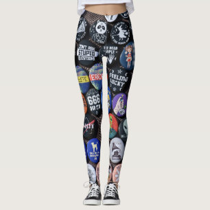 farbige Vintage Retro-Abzeichen-Sammlung Leggings