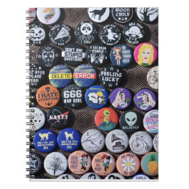 Farbige Vintage Retro-Abzeichen-Sammlung Notizblock