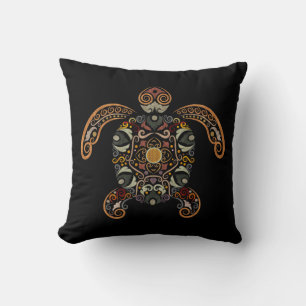 Farbige Vintage-Schildkröten-Muster Kissen