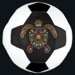 Farbige Vintage Schildkrötendesign-Schiebe Fußball<br><div class="desc">Farbige Vintage Schildkrötenkonstruktion</div>