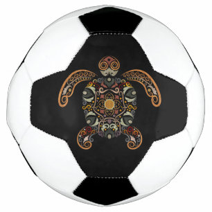 Farbige Vintage Schildkrötendesign-Schiebe Fußball