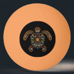 Farbige Vintage Schildkrötendesign-Schiebe Tischtennisball<br><div class="desc">Farbige Vintage Schildkrötenkonstruktion</div>