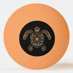 Farbige Vintage Schildkrötendesign-Schiebe Tischtennisball