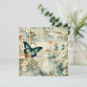 Farbige Vintage Schmetterlinge und Blume (6)
