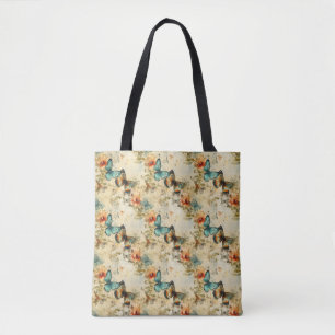 Farbige Vintage Schmetterlinge und Blume (8)