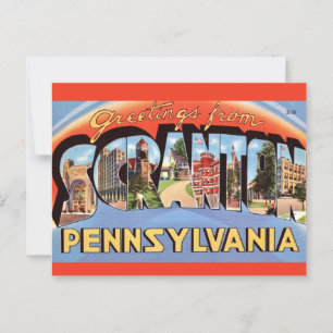 Farbige Vintage Scranton PA Postkarte